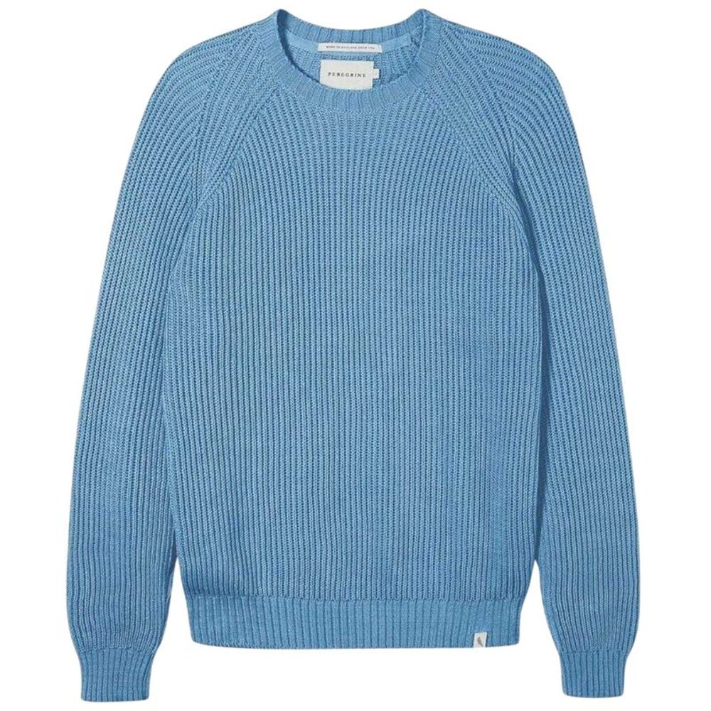 Peregrine Mens Harry Ribbed  Sweater / Ocean